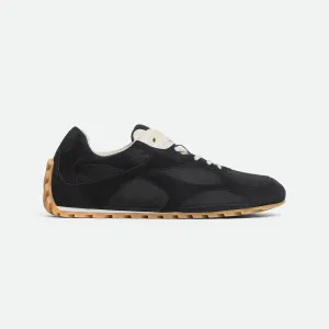 Bottega Veneta Orbit Flash Sneakers In Black Suede And Nylon Lace-Up Sneaker With Leather Trims