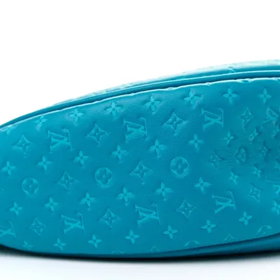 Louis Vuitton Loop PM Blue Nanogram Embossed Calfskin Leather Gold Hardware