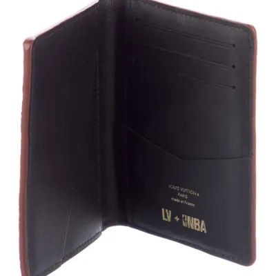 Louis Vuitton Small Pocket Organizer Brown Printed Basketball Leather