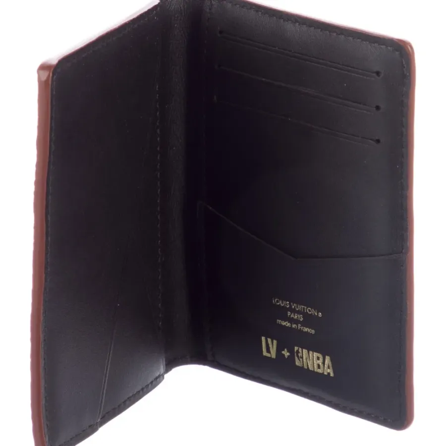 Louis Vuitton Small Pocket Organizer Brown Printed Basketball Leather