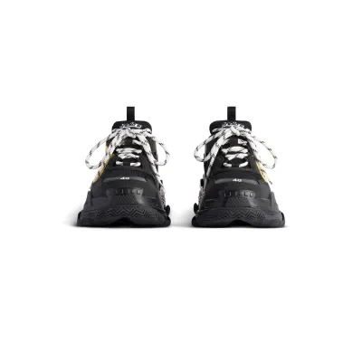 BALENCIAGA TRIPLE S TAPE TYPE Black Sneakers