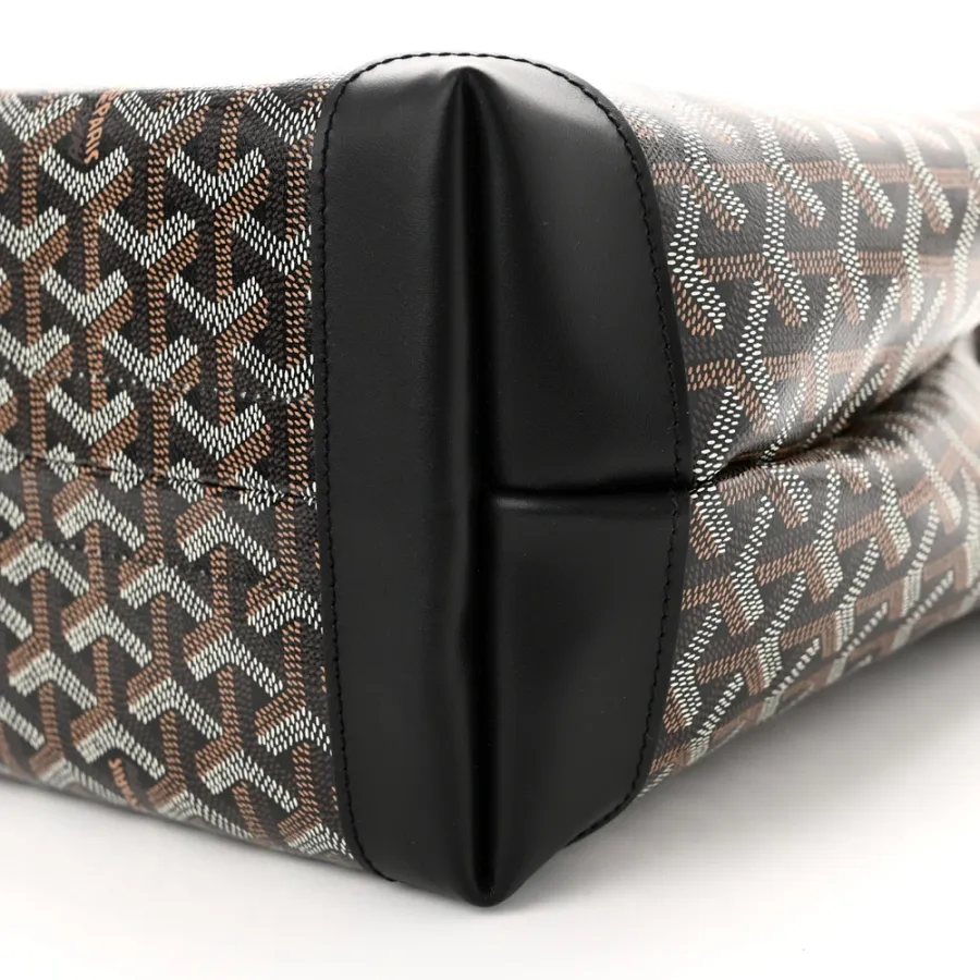 Goyard Bellechasse Biaude Tote MM Black Goyardine Canvas