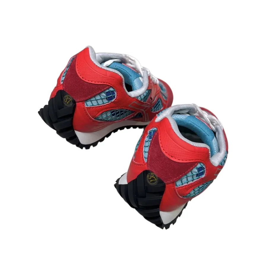 Bottega Veneta Orbit Runner Sneakers In Red Suede/Technical Fabric/Mesh Lace-Up Sneaker