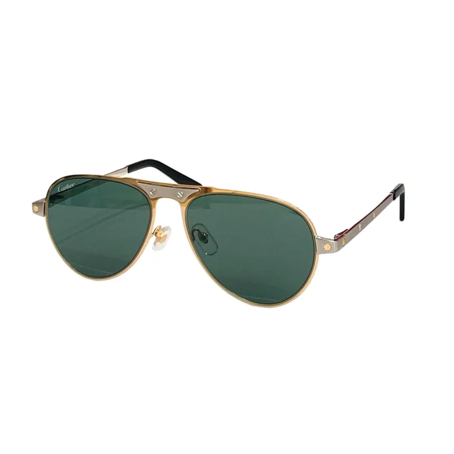 Cartier Pilot glasses blue gold/green gold/brown gold/grey gold/grey silver color Size 54口20-145