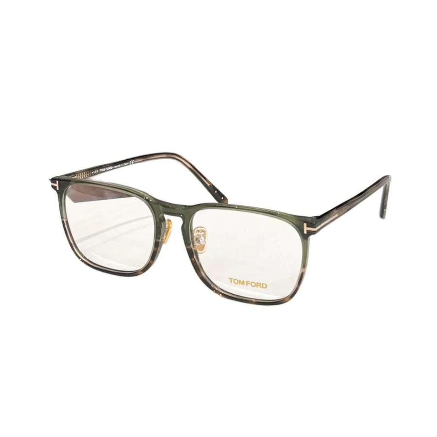 Tom Ford square frame glasses black gold/leopard/tawny/grey/blue/green color transparent lens Size 57口19-145
