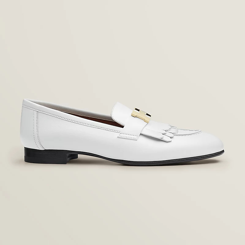 HERMES Loafers Royal White