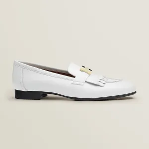 HERMES Royal White Loafers