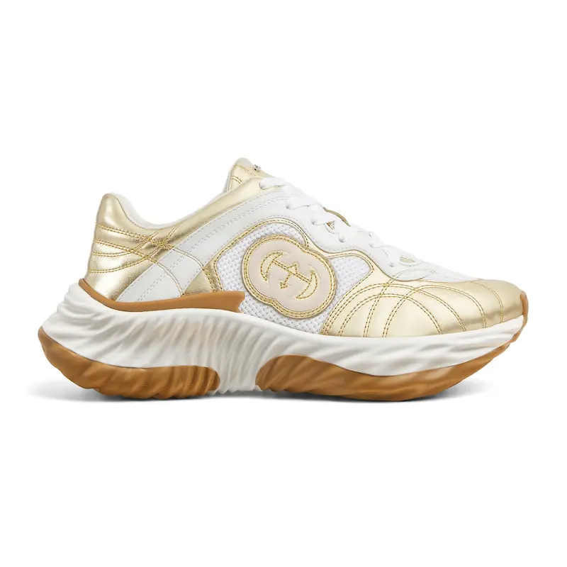 Gucci Ripple series tênis esportivos de sola grossa para mulheres Sneakers