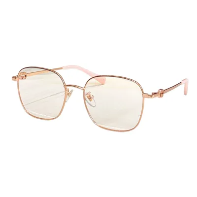 Gucci square frame glasses gold leopard/silver black/rose gold/brown rose gold/scarlet silver/brown leopard/grey silver/black gold color Size 52口19-145