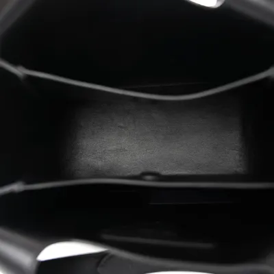 Prada Medium Dynamique Tote Black Vitello Daino Leather