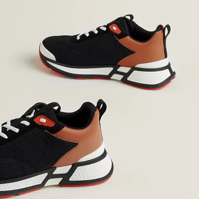 HERMES Heros Sneakers Black Sports Shoes