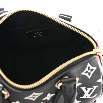 Louis Vuitton Spring in the City Speedy Bandoulière 20 Black/White/Pink Monogram Empreinte Leather
