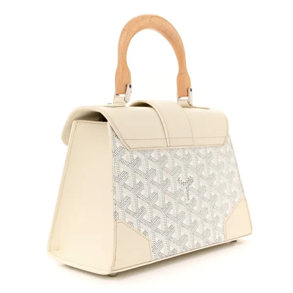 Goyard Mini Saigon Structured White Goyardine Canvas - Image 3