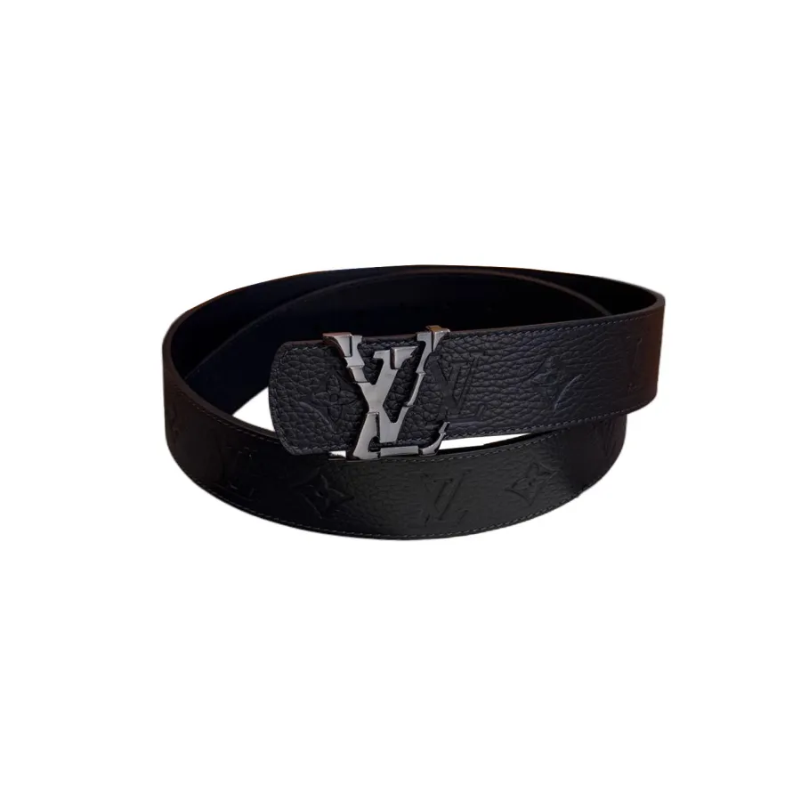 Louis Vuitton Men's Shield Reversible Belt In Black Monorgam Calfskin With Gold/Silver/Gun Black Hardware 40mm