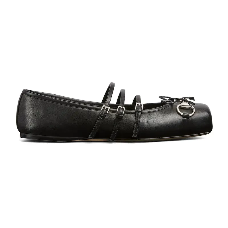 Gucci black Ballet Shoes Flat Shoes