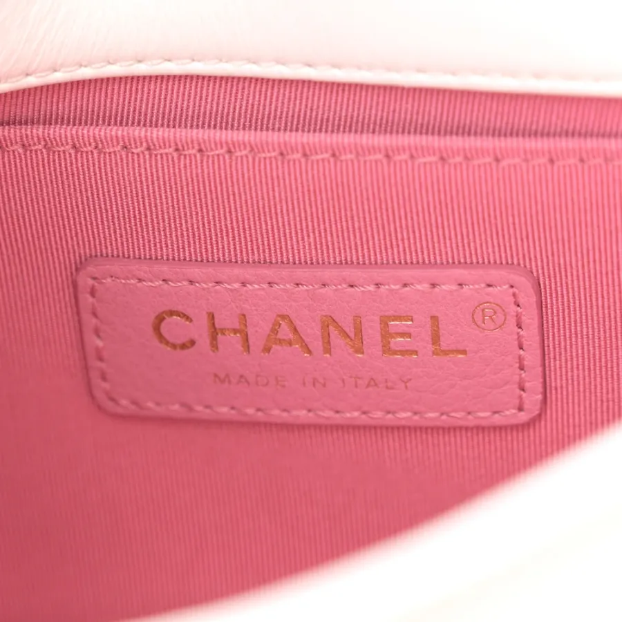 Luxury Entwined Chain Flap Bag | White Multicolor