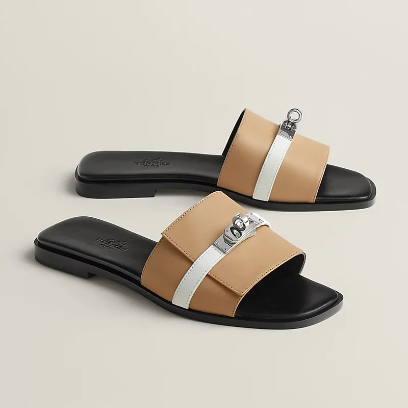 HERMES  Giulia Beige color Slippers