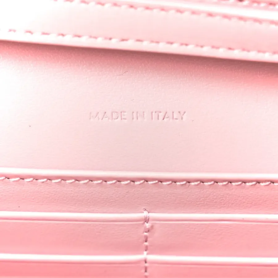 Celine Triomphe Margo Wallet on Chain Pastel Pink Shiny Calfskin Leather Gold Hardware