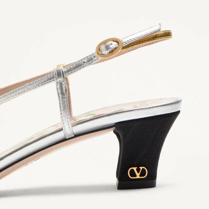 VALENTINO Crystal decorated sheepskin heels (4.5cm high heel)