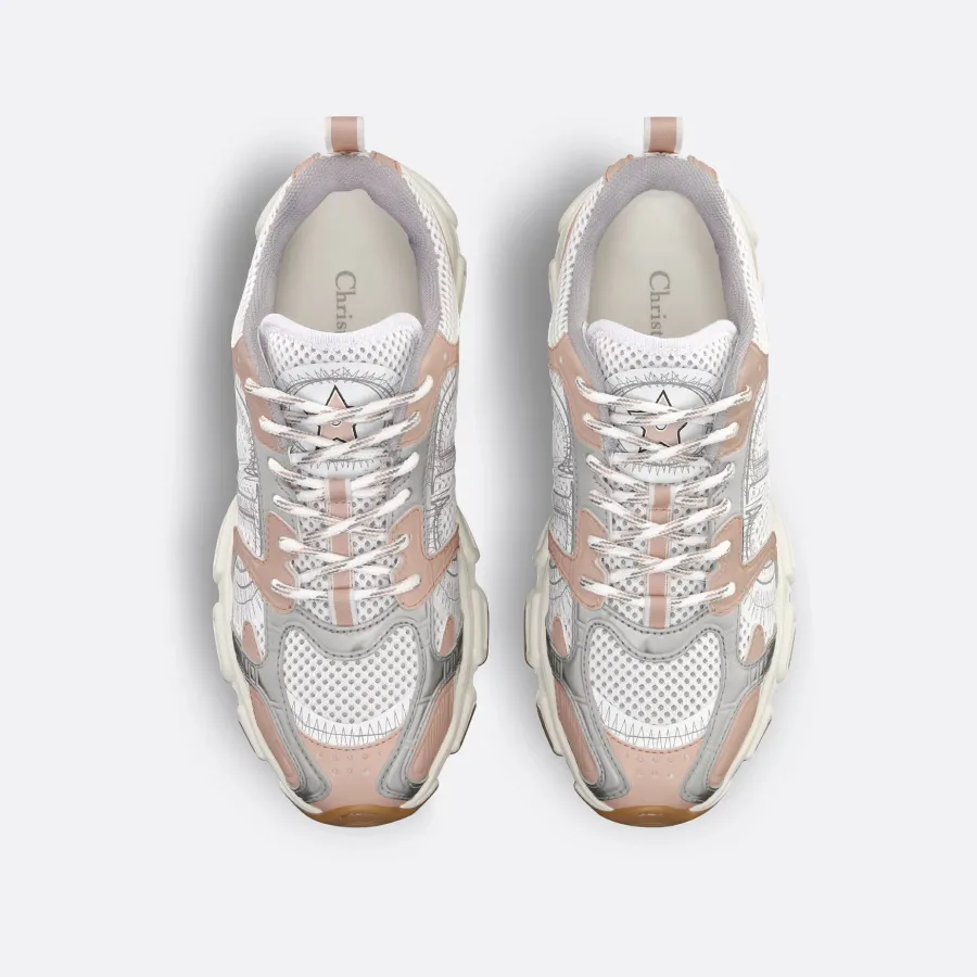 Dior Pink, gray, silver sneakers