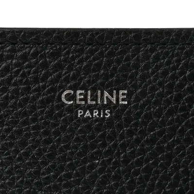 Celine Mini Luggage Bag Black Drummed Calfskin Leather Gold Hardware