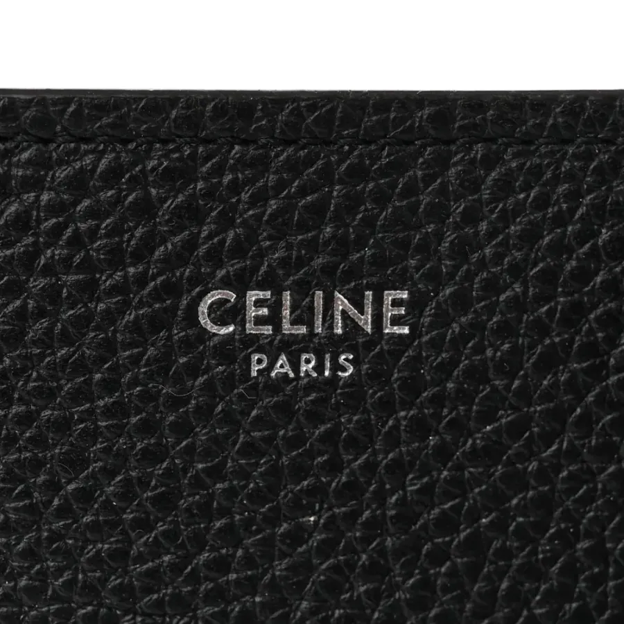 Celine Mini Luggage Bag Black Drummed Calfskin Leather Gold Hardware