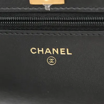 Chanel Quilted Wallet On Chain | Pearly Caviar   Gold