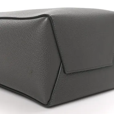 Celine Small Sangle Bucket Bag Kohl Soft Grained Calfskin Leather Gold Hardware