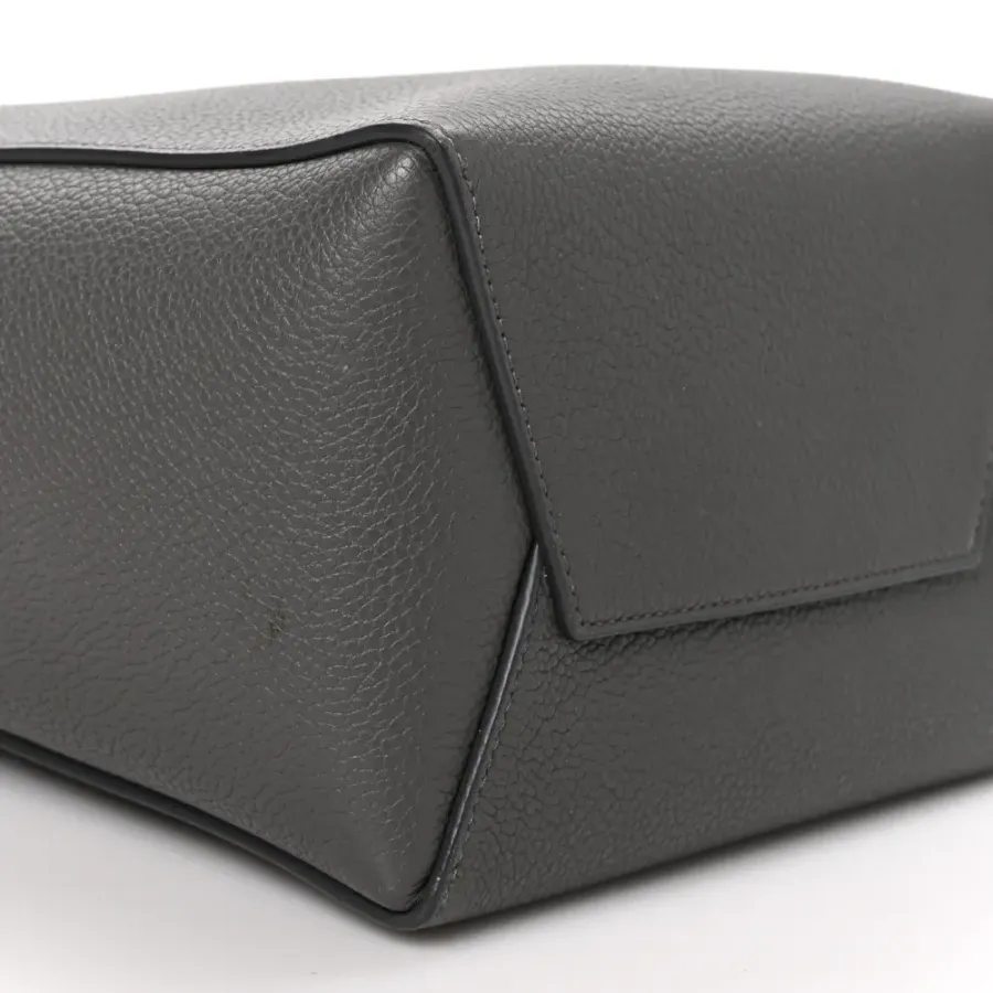 Celine Small Sangle Bucket Bag Kohl Soft Grained Calfskin Leather Gold Hardware