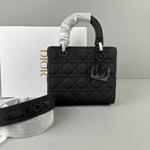 Dior lady bag 20cm all blk