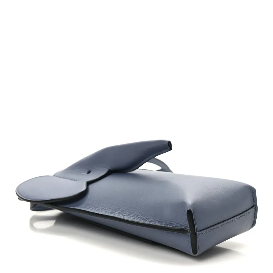 Lushentic Loewe Elephant Pouch Crossbody Bag Small Stone Blue Calfskin Leather - LUSHENTIC BAGS