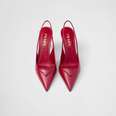 PRADA Saffiano Red High Heels Shoes