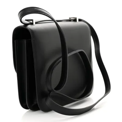 Hermès Constance 18 Black Ombre Veau Monsieur & Lizard Leather Palladium Silver Hardware