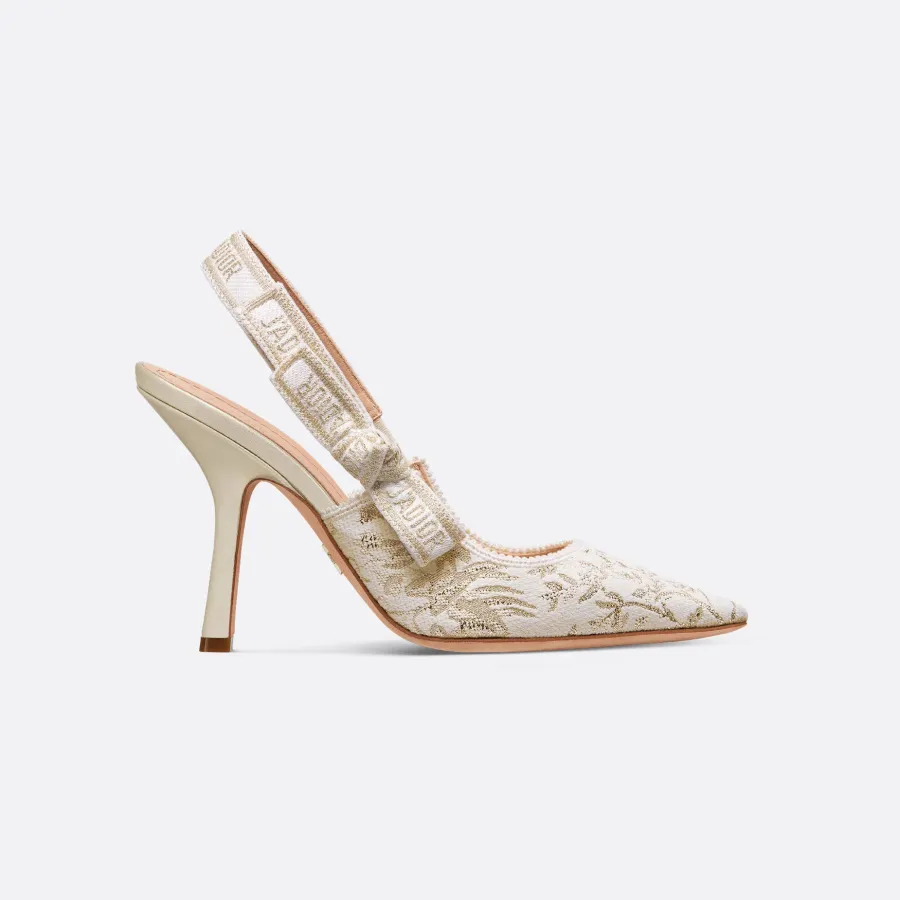 Dior open heel heels beige high heels shoes