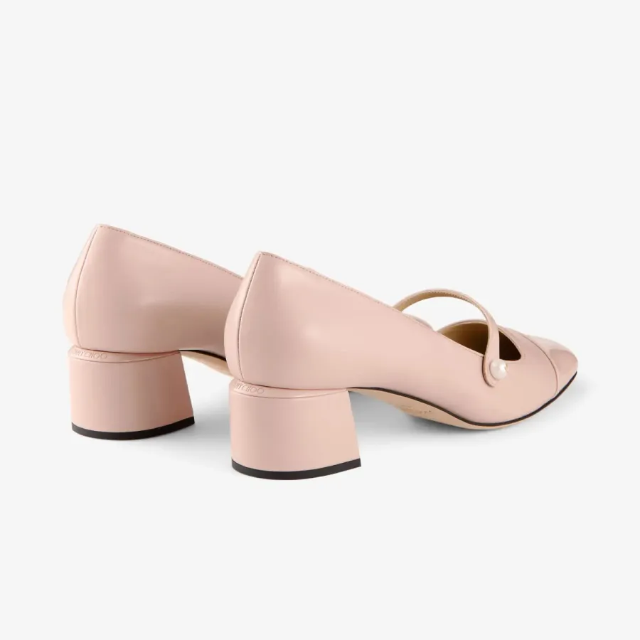 JIMMY CHOO Macarons leather and patent-leather heels Mary Jane heels Shoes