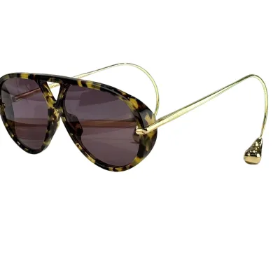 Bottega Veneta glasses black silver/black gold/transparent black/tawny/yellow/brown/yellow leopard/blue leopard color Size 63-12-145