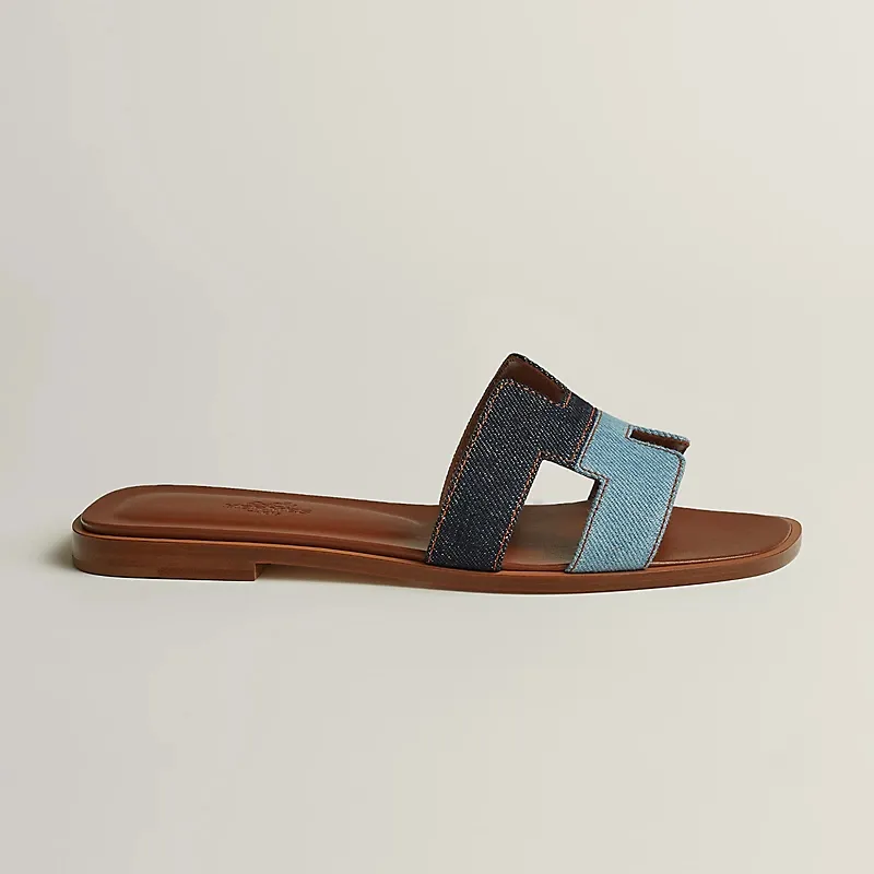 HERMES Oran blue Slippers