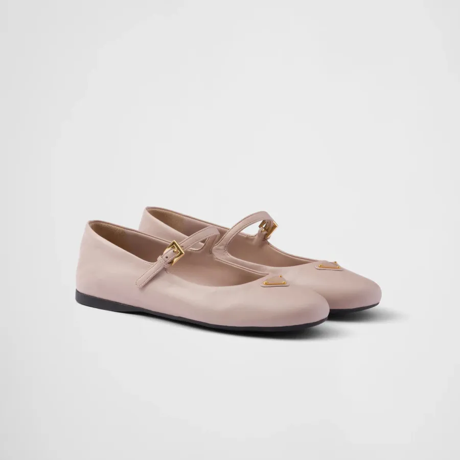 PRADA Naplak Flat Shoes pink Ballet Shoes