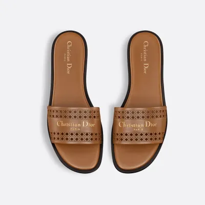 Dior brown flat slippers
