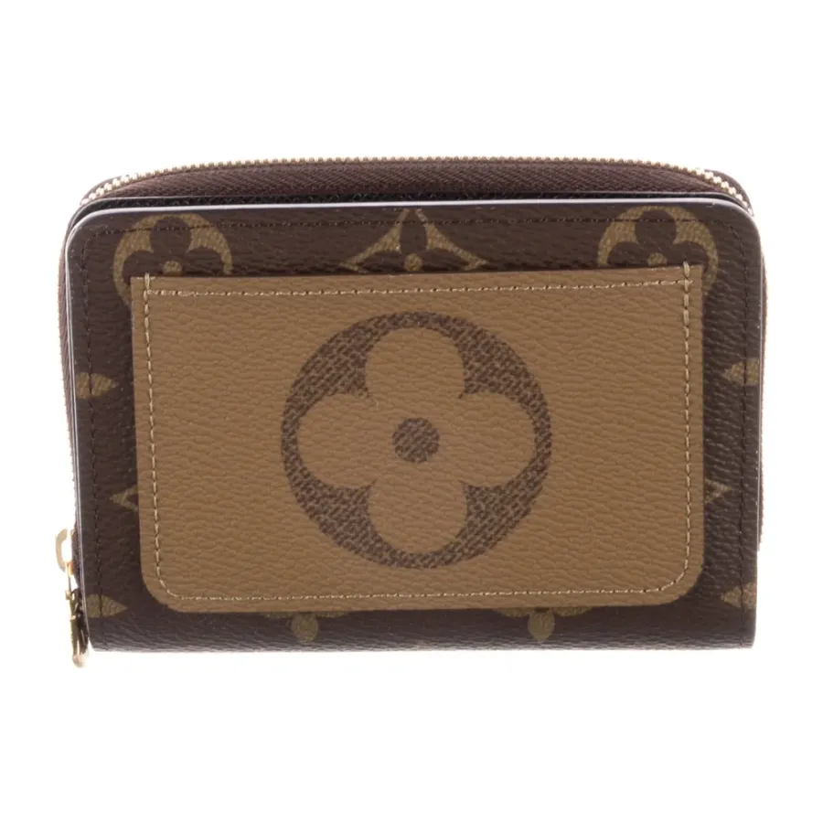 Louis Vuitton Medium Compact Wallet Monogram Coated Canvas Brass Hardware