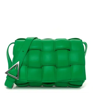 Bottega Veneta Maxi Intreccio Padded Cassette Crossbody Bag Parakeet Nappa Leather Silver Hardware