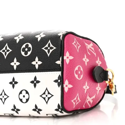 Louis Vuitton Spring in the City Speedy Bandoulière 20 Black/White/Pink Monogram Empreinte Leather
