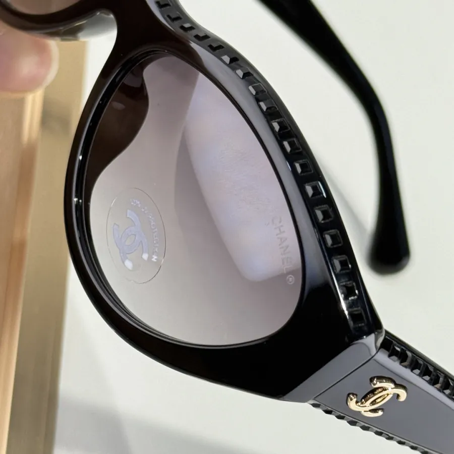 CHANEL glasses black color size 56口17-140