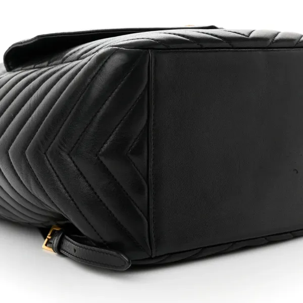 Saint Laurent Medium Joe Backpack Black Monogram Lambskin Matelasse Leather Gold Hardware - Image 4