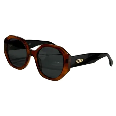 Fendi glasses black/black brown/brown/brown monogram color Size 52-23-142