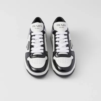 PRADA White and Black leather sneakers