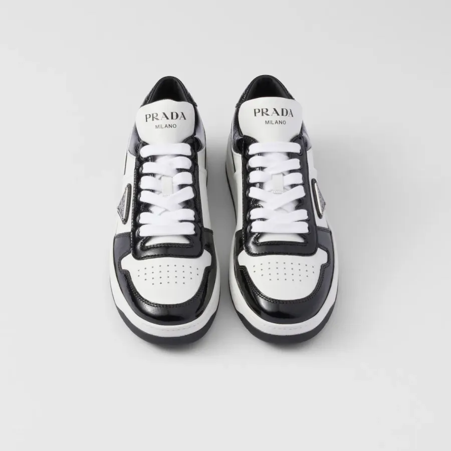PRADA White and Black leather sneakers