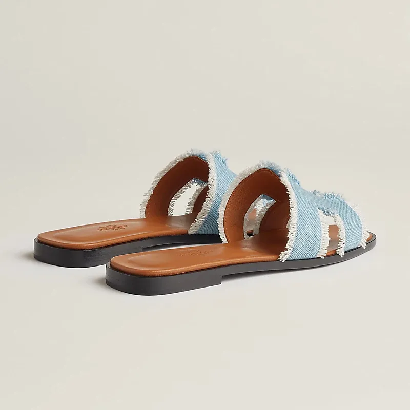 HERMES Oran blue Slippers