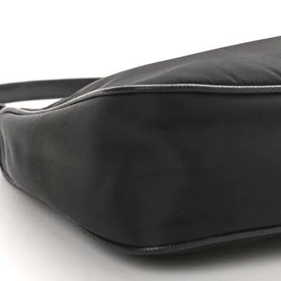 Prada Mini Re-Edition 2005 Bag Black Tessuto Nylon & Saffiano Leather Silver Hardware