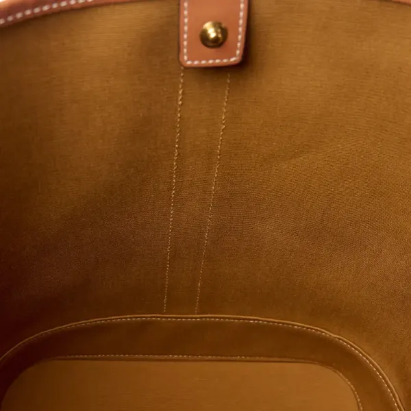 Celine Medium Bucket Bag Tan Triomphe Canvas & Calfskin Leather - Image 8